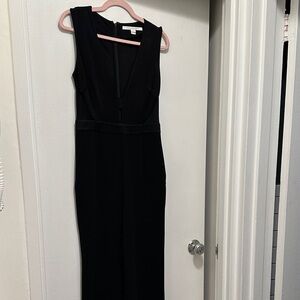 DVF Black Sleeveless Tuxedo Jumpsuit, sz 4